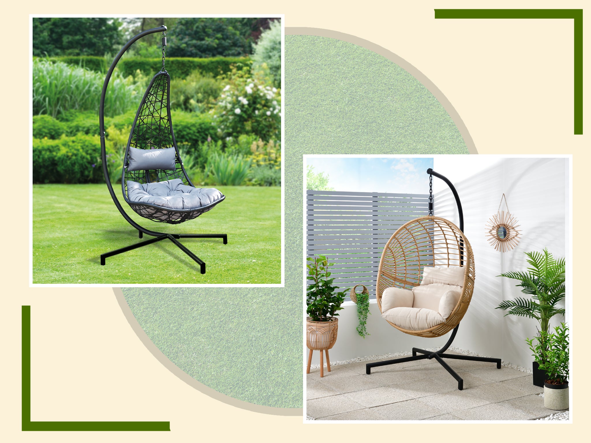 Garden swing shop chair b&m